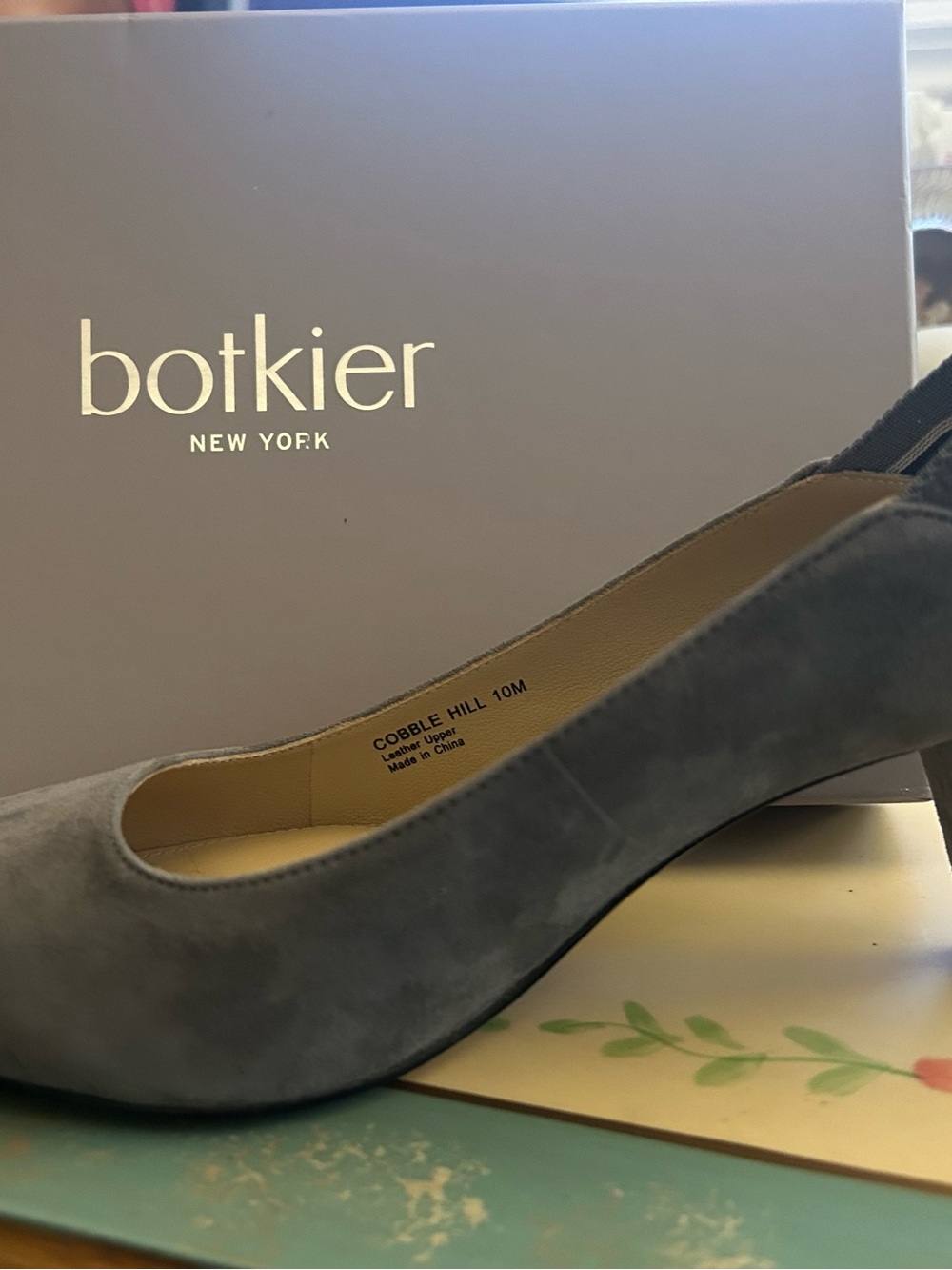 Botkier Gray Suede Cobble Hill Pump - Mid Heel